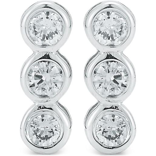 Mateo orecchini trio con diamanti - argento