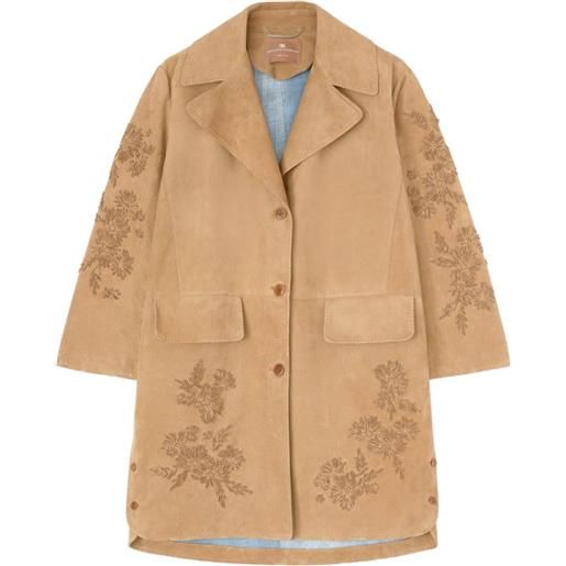 Ermanno Scervino cappotto a fiori - toni neutri