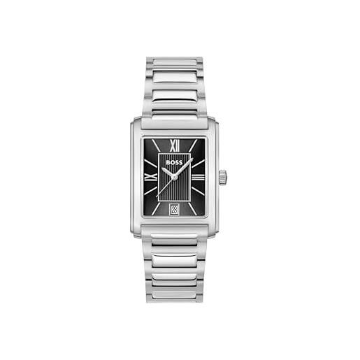 Steve Madden Orologio Dress SM/9126TESV - Argento Con Quadrante Blu Opaco E Bracciale A Maglie, Design Elegante