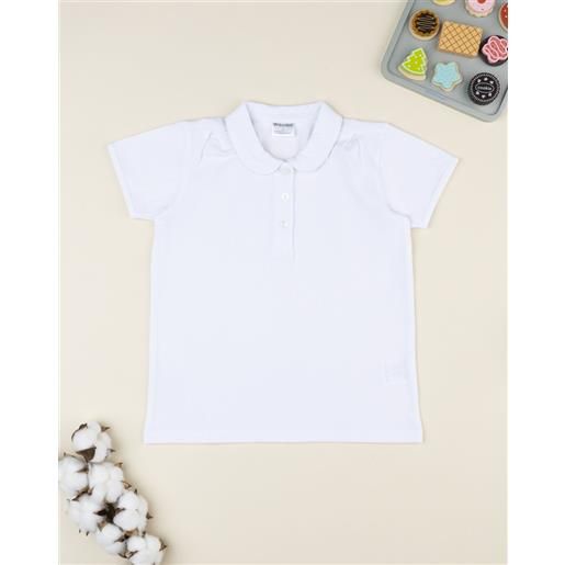 Prénatal polo bambina bianca mezza manica