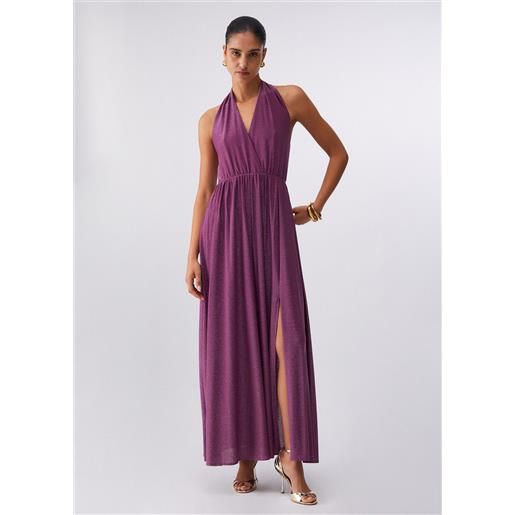 LIUJO liu jo abito lungo in lurex, viola