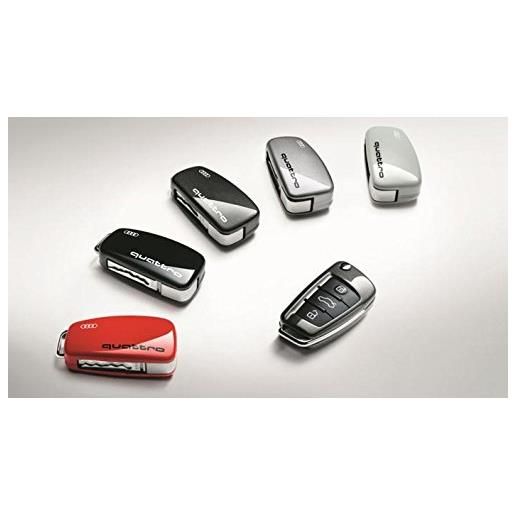 Audi - pannello decorativo chiave con scritta quattro, nero brillante