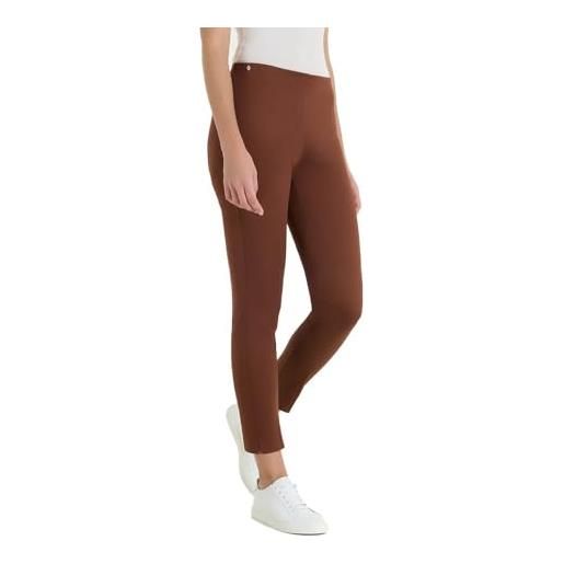RAGNO pantalone capri con spacchetti in satin power - cappuccino