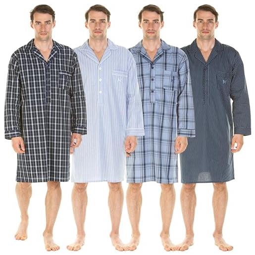 Camicia Da Notte Uomo Henry Terre - Maniche Lunghe Con Tasca - Antracite - Taglia XL - 4