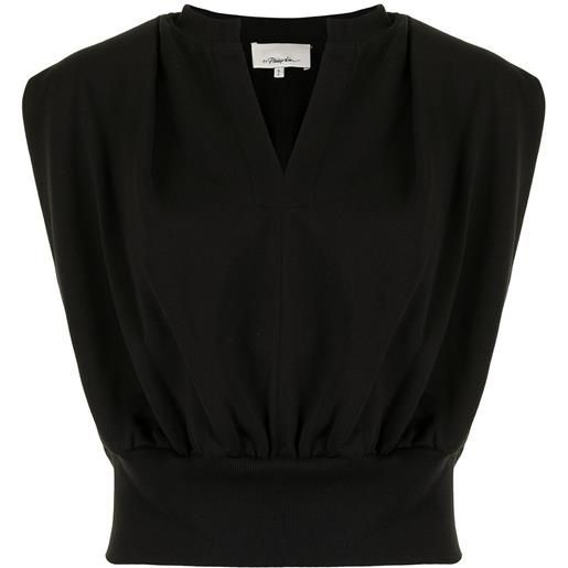 3.1 Phillip Lim top french terry smanicato - nero