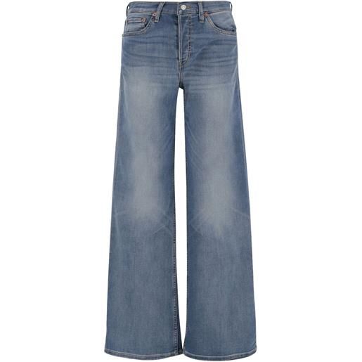 RE/DONE jeans dritti in misto cotone - blu