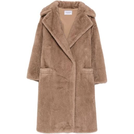 Forte Dei Marmi Couture cappotto con lettere logo - marrone