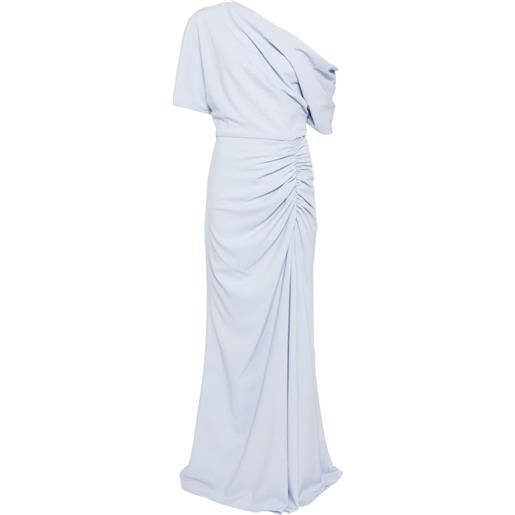 Amsale abito lungo in crêpe - blu