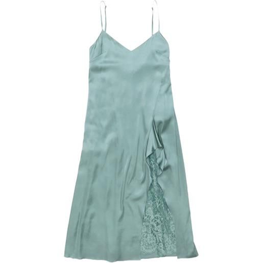 Acne Studios abito stile sottoveste in raso - verde