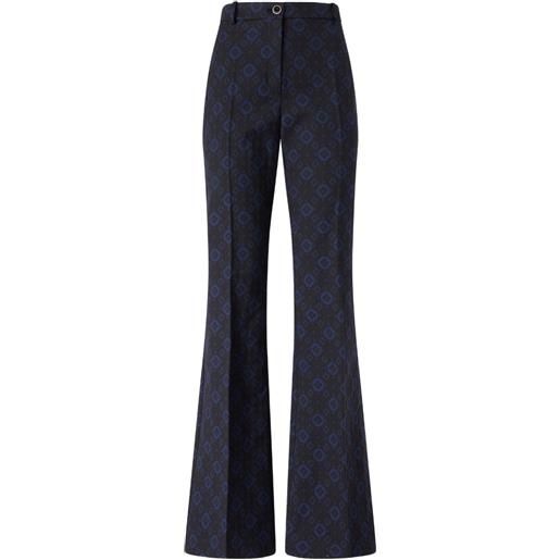 PINKO pantaloni con stampa geometrica - nero