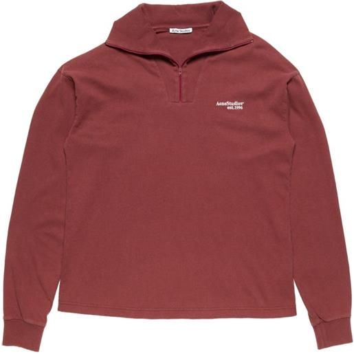 Acne Studios felpa con zip - rosso