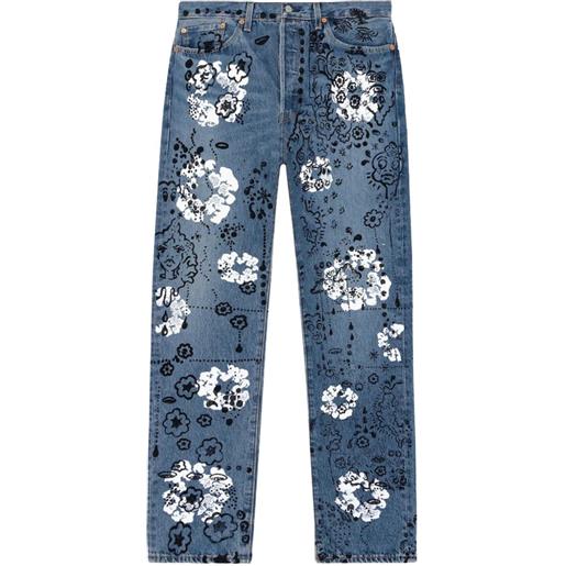 Jeans Uomo Skinny Con Bottoni A Fiori – Pantaloni Casual Moda Hippie E Sportivi