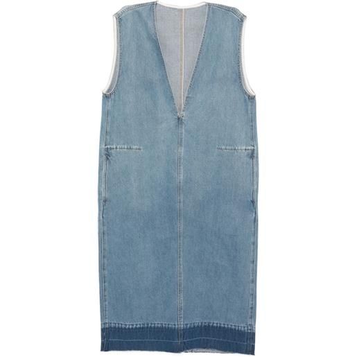 LESS abito midi denim - blu