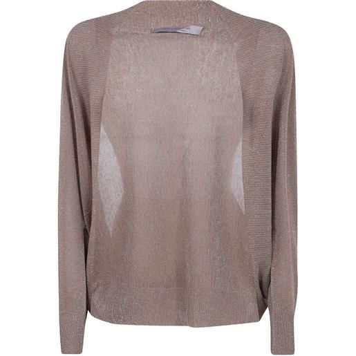 D.Exterior cardigan con decorazione lamé - toni neutri