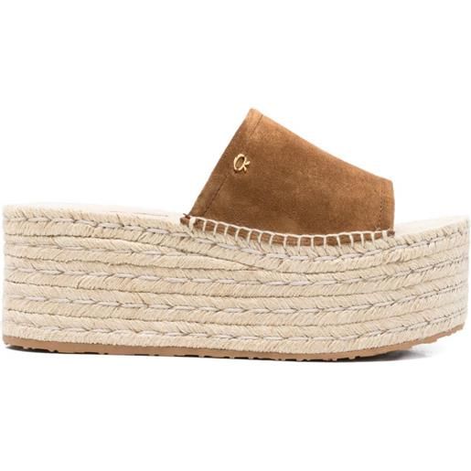 Gianvito Rossi espadrilles con tacco - marrone