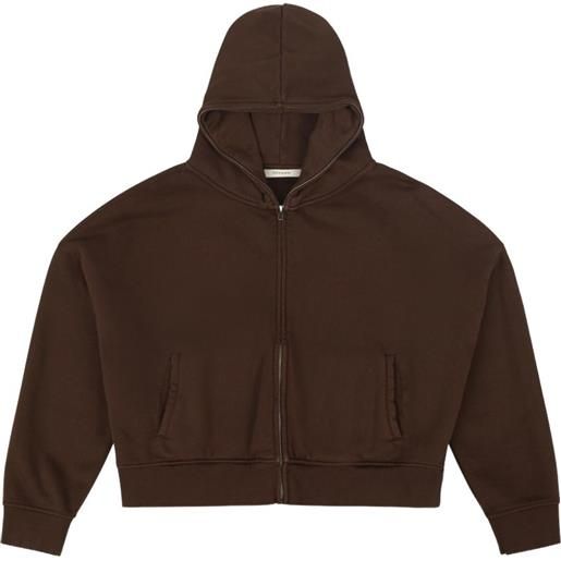 ENTIRE STUDIOS felpa con cappuccio e zip - marrone