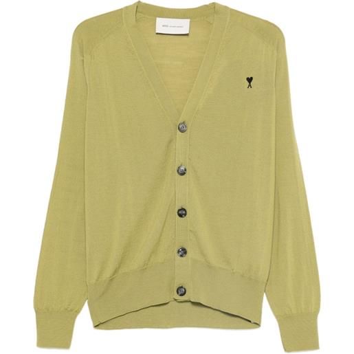 AMI Paris cardigan con bottoni - verde