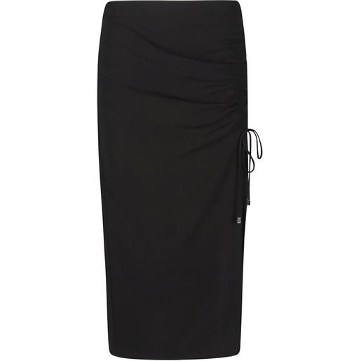 Patrizia Pepe gonna midi con coulisse - nero