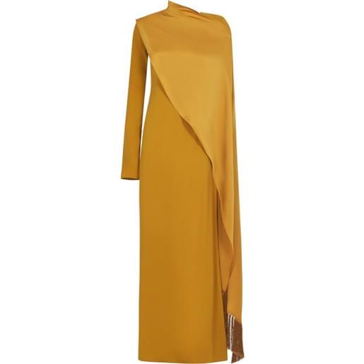 Taller Marmo abito da sera mounia drappeggiato - giallo