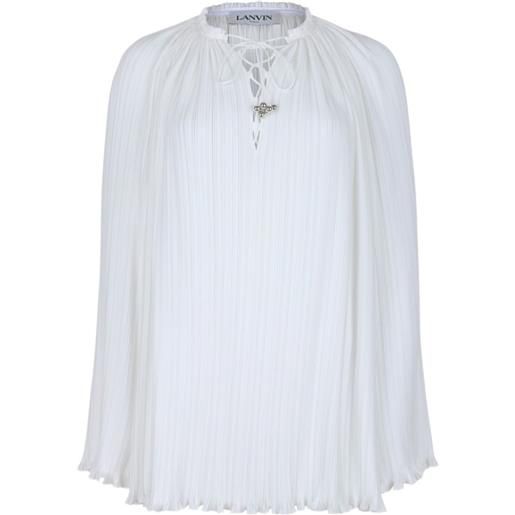Lanvin blusa con collo plissettato - bianco