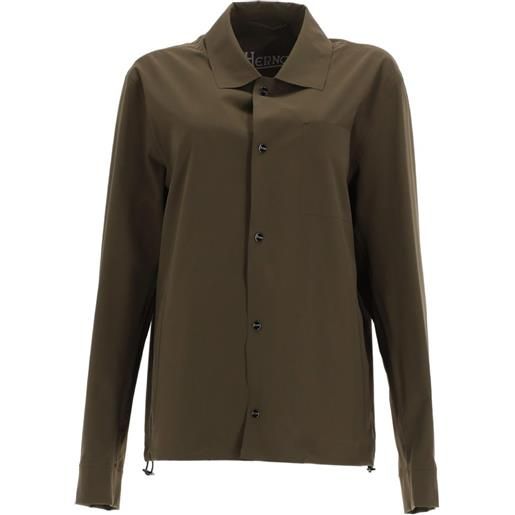 Herno giacca-camicia con taschino - marrone