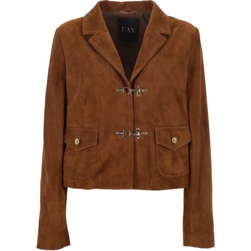 Fay giacca 2 ganci con tasche - marrone