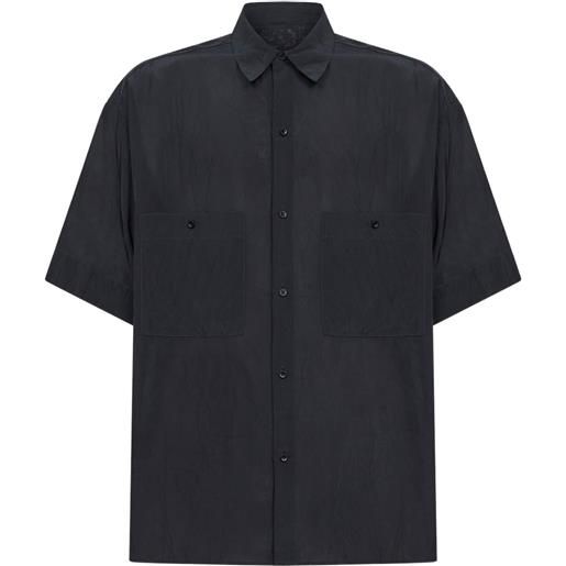 Uma Wang camicia a maniche corte con tasche - blu