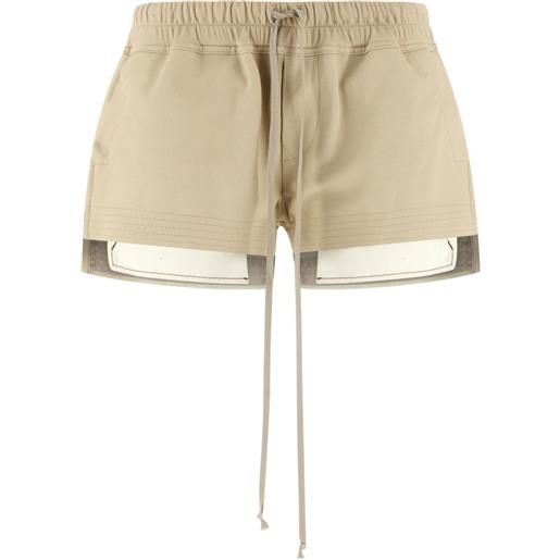 Rick Owens shorts fog con coulisse - toni neutri
