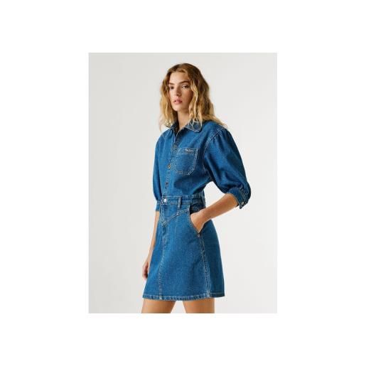 Pepe Jeans per donna. Pl95378494cb autentico abito in denim gracie [3304624], blu, casual, cotone