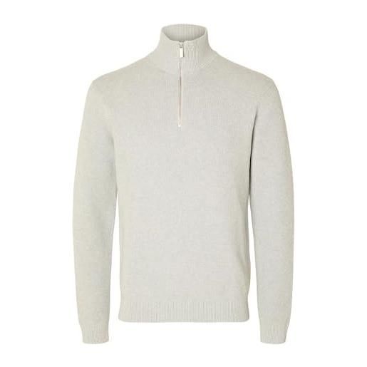 SELECTED HOMME selected femme slhdane ls knit structure half zip noos, verde bosco, xl