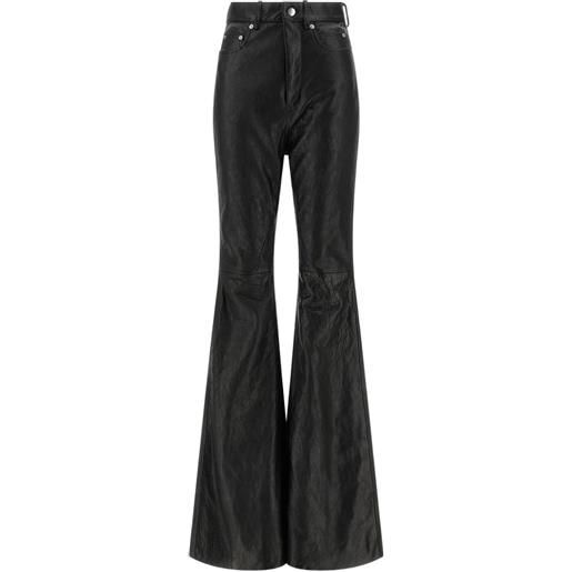 Rick Owens pantaloni bolan svasati - nero