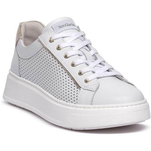 Nero Giardini Sneakers Donna E512944D | Skipper Bianco Con Lacci | Primavera Estate 512944D Taglia 36