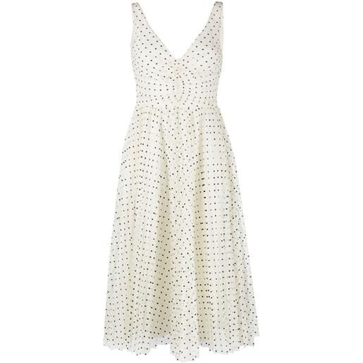 RED Valentino abito svasato a pois - toni neutri