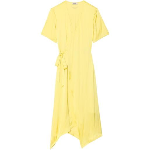 Zadig&Voltaire abito a portafoglio in raso - giallo