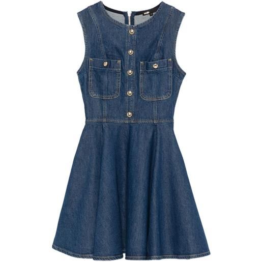 Maje abito midi con bottoni - blu