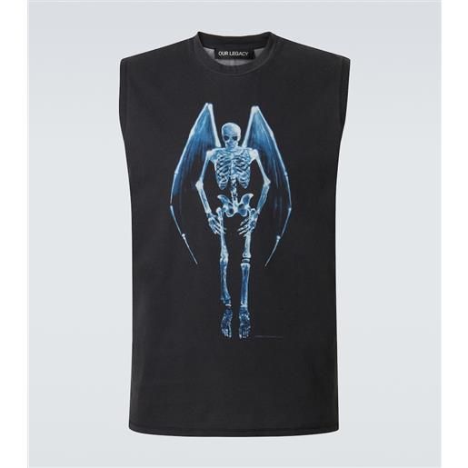 Our Legacy tank top breathe in cotone con stampa