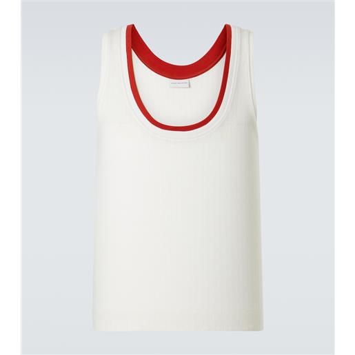 Dries Van Noten tank top in pointelle di cotone