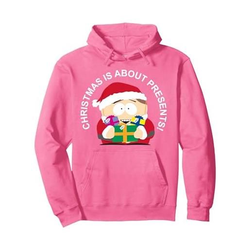 South Park - costume natalizio da babbo natale, motivo: cartman felpa con cappuccio, unisex per adulti, grigio melange, xl