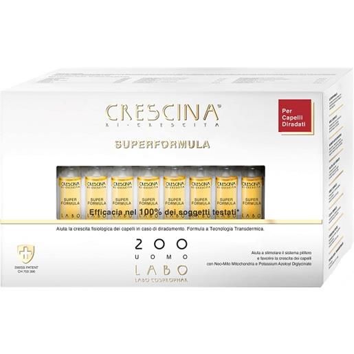 Labo International crescina ri-crescita super formula 200 uomo 40 fiale