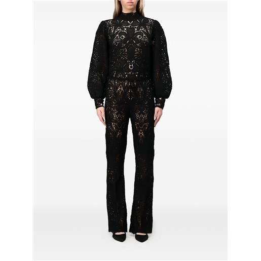 TWINSET tuta intera a collo alto - nero