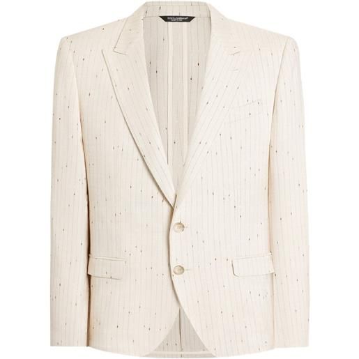 Dolce & Gabbana giacca monopetto gessato - toni neutri