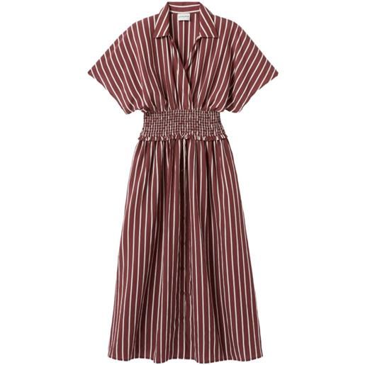 Claudie Pierlot abito midi a righe - marrone