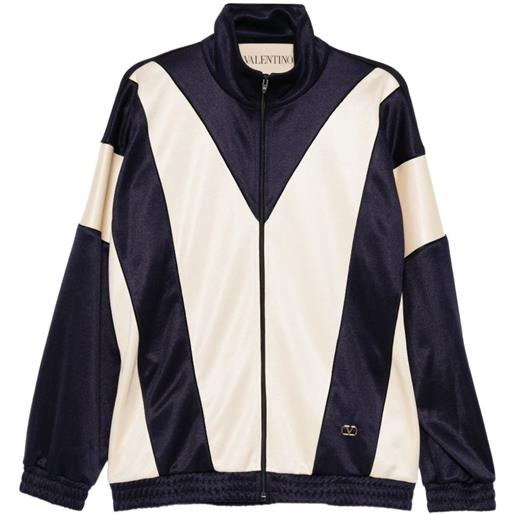 Valentino Garavani felpa con logo e zip - blu