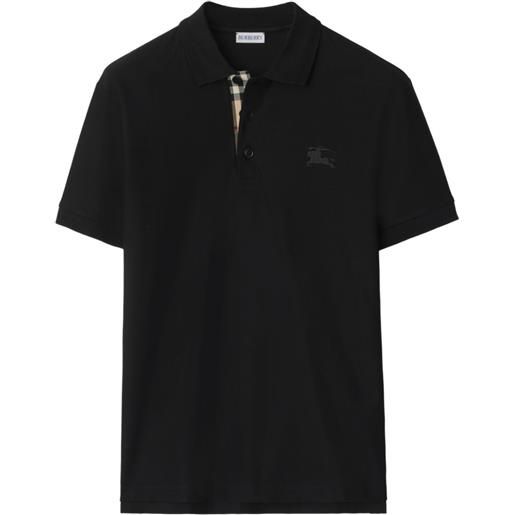 Burberry polo in cotone - nero