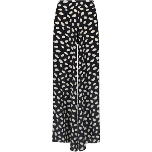 Johanna Ortiz pantaloni musical con stampa animalier - nero