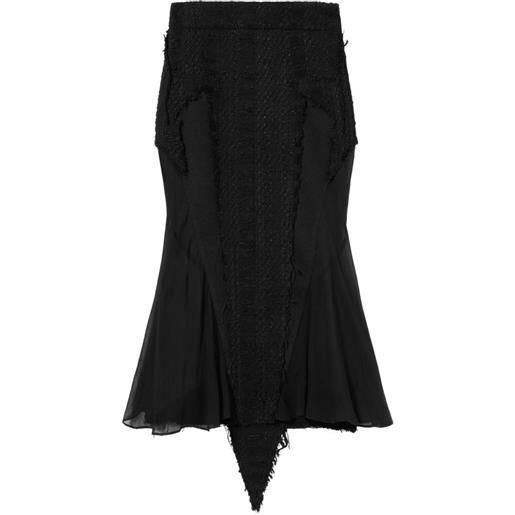 Off-White gonna midi tweed star - nero