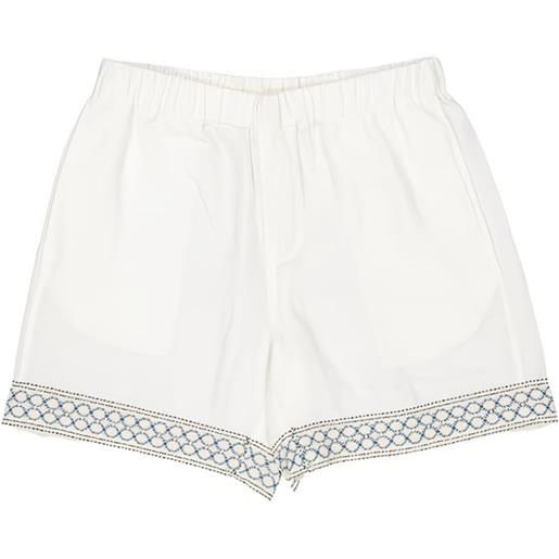 Homme bermuda con rifiniture intrecciate - bianco