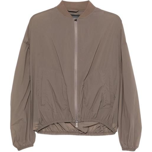 Herno bomber con zip - marrone
