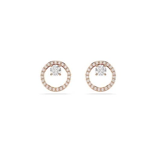 Orecchini A Lobro In Morganite Naturale Taglio Rotondo, Oro Rosa 18K - Gioielli Donna Con Pietra Preziosa, In Regalo Con Scatola