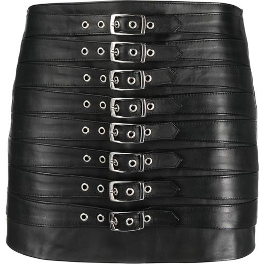 Manokhi minigonna con cinture - nero